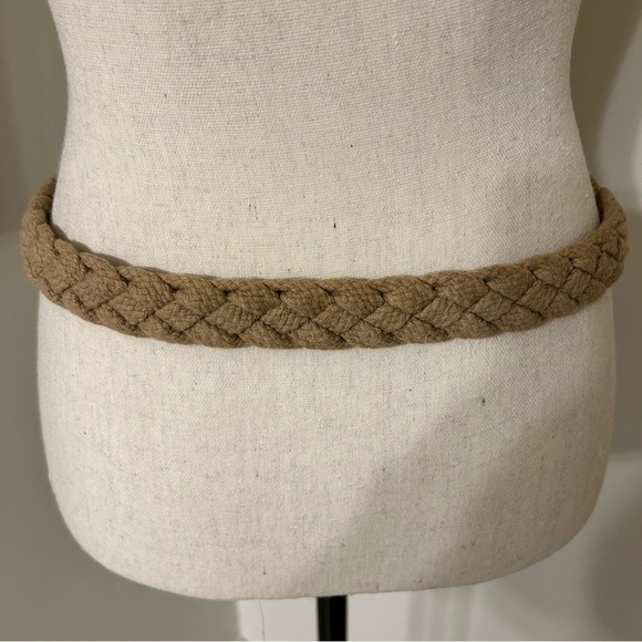 J Crew Braided Tan Belt SZ  L - Picture 2 of 3